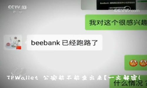 TPWallet 公安能不能查出来？一文解密！